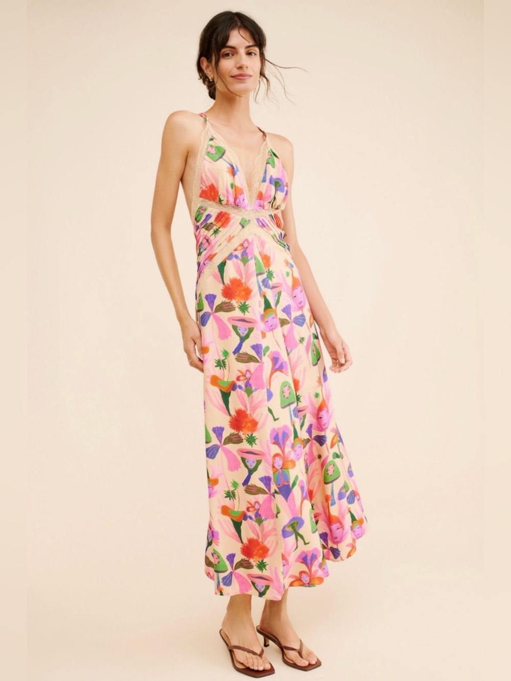 Farm Rio Fairies Slip Dress Size Large